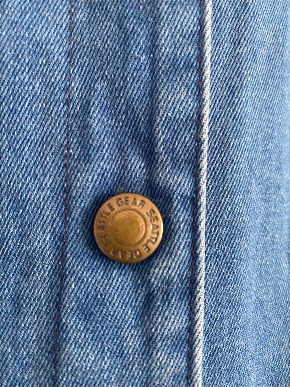 Seattle Gear • Made in USA Denim Romper • 100% Cotton • Rare Vintage - Picture 7 of 9